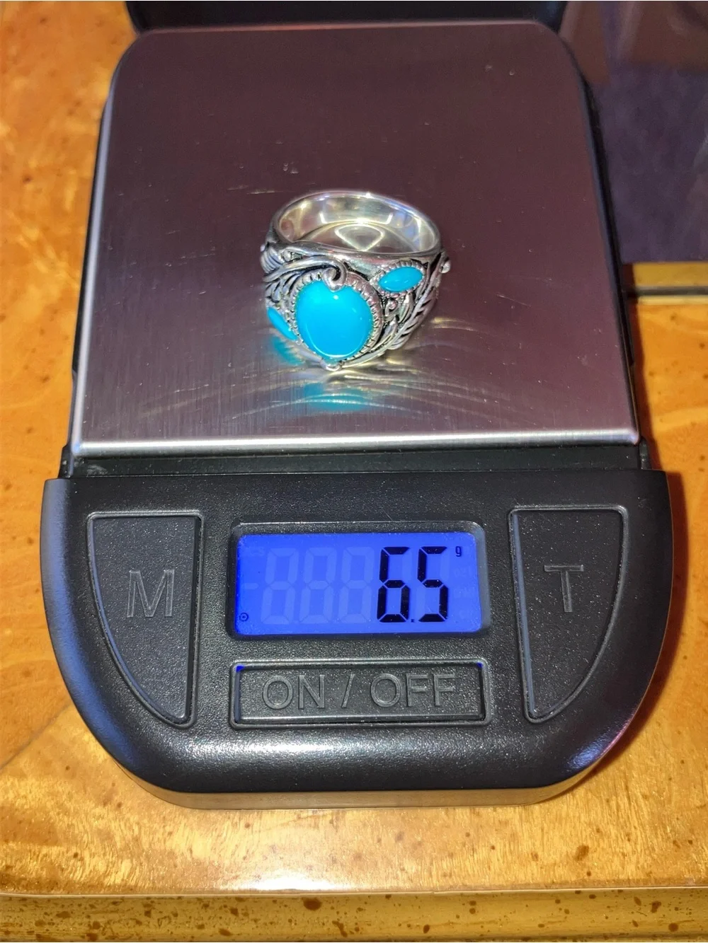 Sleeping Beauty Turquoise Sterling Silver Ring Size 6